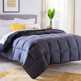 Linenspa 10,5 Tog All Season Hypoallergenic Dun Alternativt Mikrofibertäcke Super King Size Täcken och täcken Naty Shop Svart / grafitgrå Super King
