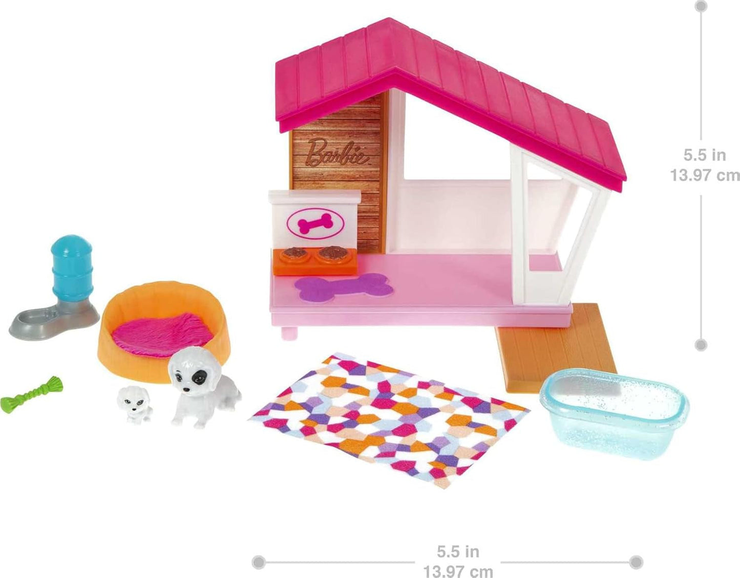 Barbie GRG78 - Minilekset med 2 hundar, hundhus och tillbehör, present till barn från 3 till 7 år Naty Shop Dolls