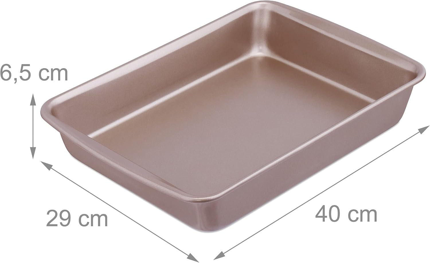 Relaxdays bakplåt, non-stick, 4 liter, kolstål, bruna Formar och bakplåtar Naty Shop