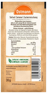 Ostmann Gewürze – Salted Caramel Zuckermischung, süß-salzige Mischung für Kekse, Gebäck och desserter, 30 g i påse