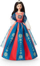 BARBIE Lunar New Year Puppe - Sammelfigur mit traditionaler Hanfu-Robe und chinesischen Drucken, inspirerad av Dunhuang-Höhlenmalereien, inklusive Puppenständer und Echtheitszertifikat, HJX35