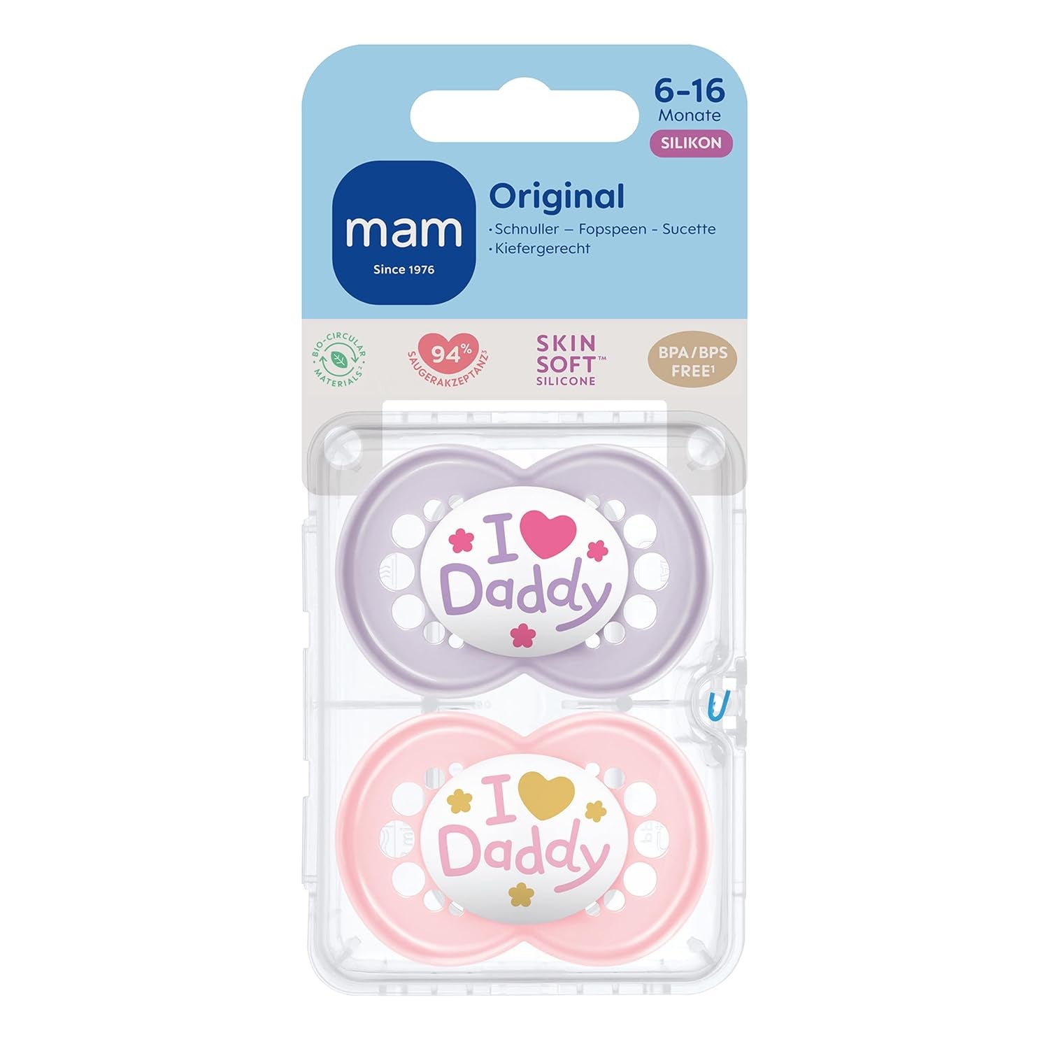 MAM Original silikon 6-16 Daddy Rose