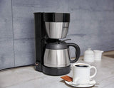 Cloer 5009 Håll varmt filter Espressomaskin för upp till 8 koppar 800W med isolerad rostfri stålkaraff 1x4 filterkopp svart