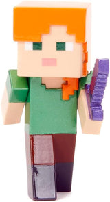 Jada Toys Minecraft Figur Set (4 delar) Tillverkad av metall - Minecraft Caves & Cliffs Samlarfigurer (Steve, Alex, Creeper och Warden) För spelare och samlare 8+ 6 cm vardera Actionfigurer Naty Shop