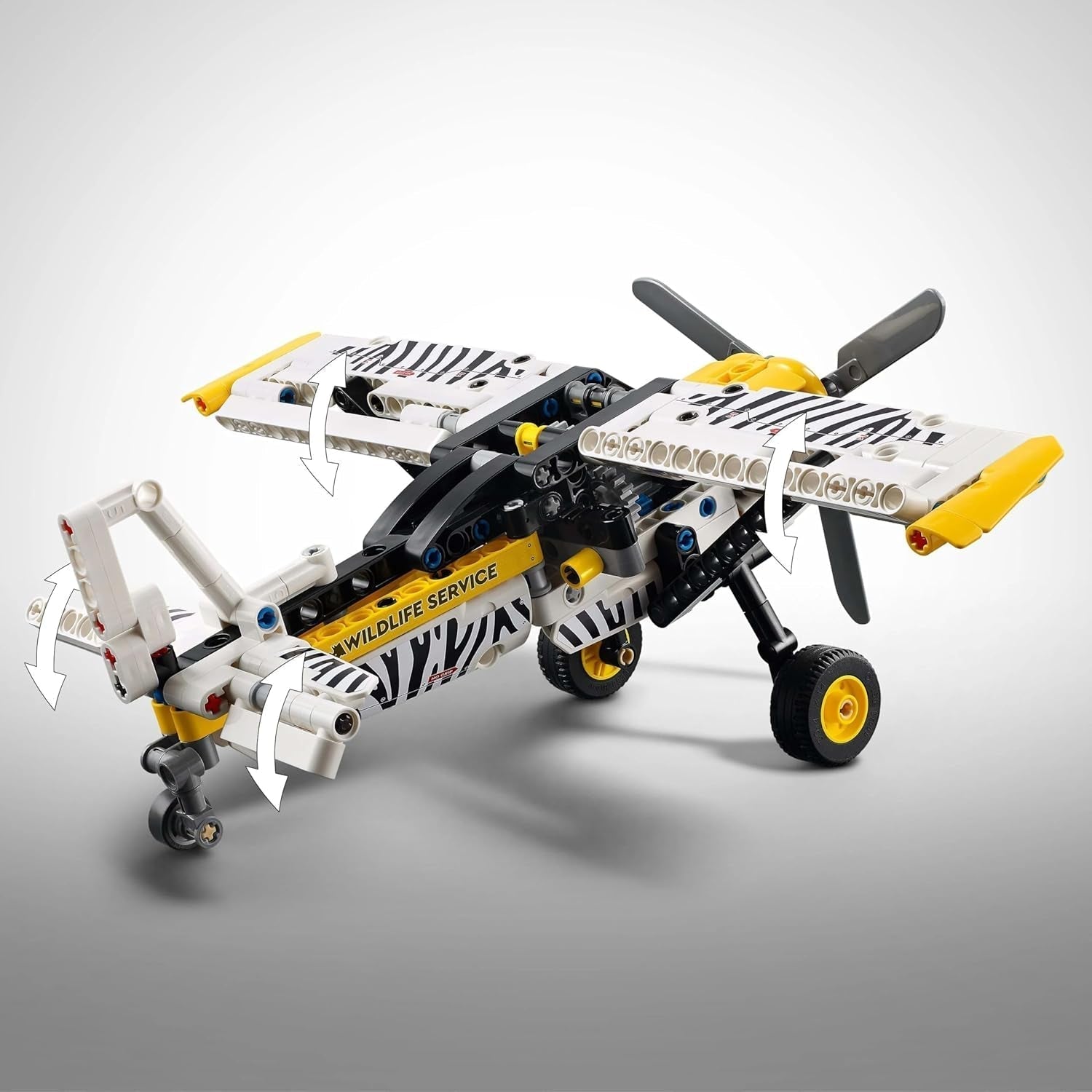 LEGO Technic Propeller Flygplan Byggleksak för barn Present för pojkar och flickor 8 år gamla 4-cylindrig kolvmotor Roterande propeller Flygplan modell 42198 Byggset Besuche den LEGO-Store