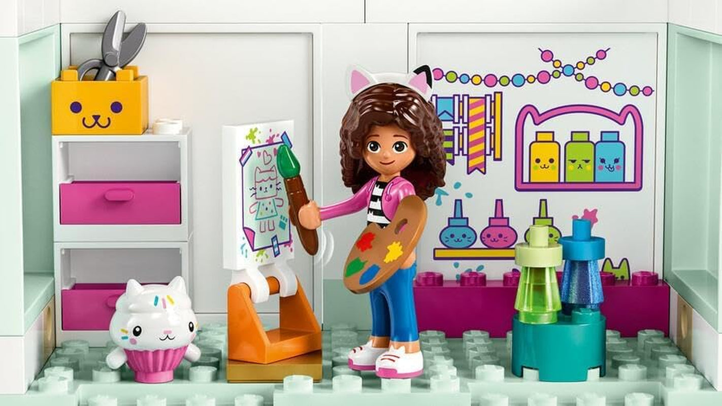 Lego 10788 Gabbys dockhusleksaksset, 8 rum och 4 våningar Gabbys dockhusleksak med Pandi, Meerkat, Kuchifigurer och tillbehör, present till 4-åriga flickor, pojkar och barn Byggset Besuche den LEGO-Store