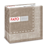 Fato - Torra pappersservetter, airlaid, textileffekt, paket med 50 servetter, 40X40 vikta i 4-format, Tropicana Decor