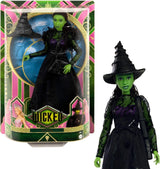Mattel Wicked Elphaba modedocka och tillbehör med grön hud, svart flätat hår, olika möjliga poser och förlängningsbar balklänning, HXT62, [Multicolor] Naty Shop Dolls Standardtitel