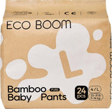 ECO BOOM Bamboo babyblöjor - storlek 6 (20 kg), växtbaserade Pull-Up blöjor (17 st) - Ekologiskt premium, parfymfritt, hudvänligt, superabsorberande