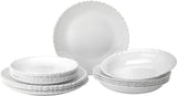 Servis set för 6 - 18 stycken - Opalglas servisset - vitt servisset - skål och tallrik set - modernt servis - tallrikar - bordsservering - servisset för 6