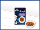 Felix soppremsor, kattsoppa, blandad variant, förpackning om 8 (8 x 6 påsar med 48 g vardera)