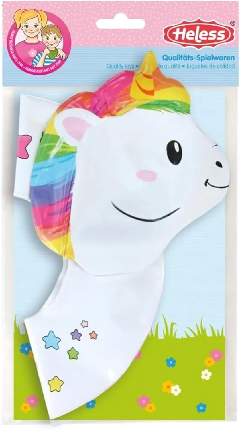 Heless 6601 - Henri Unicorn simring för dockor, storlek 28-35 cm, för pool, sjö och badkarsnöje