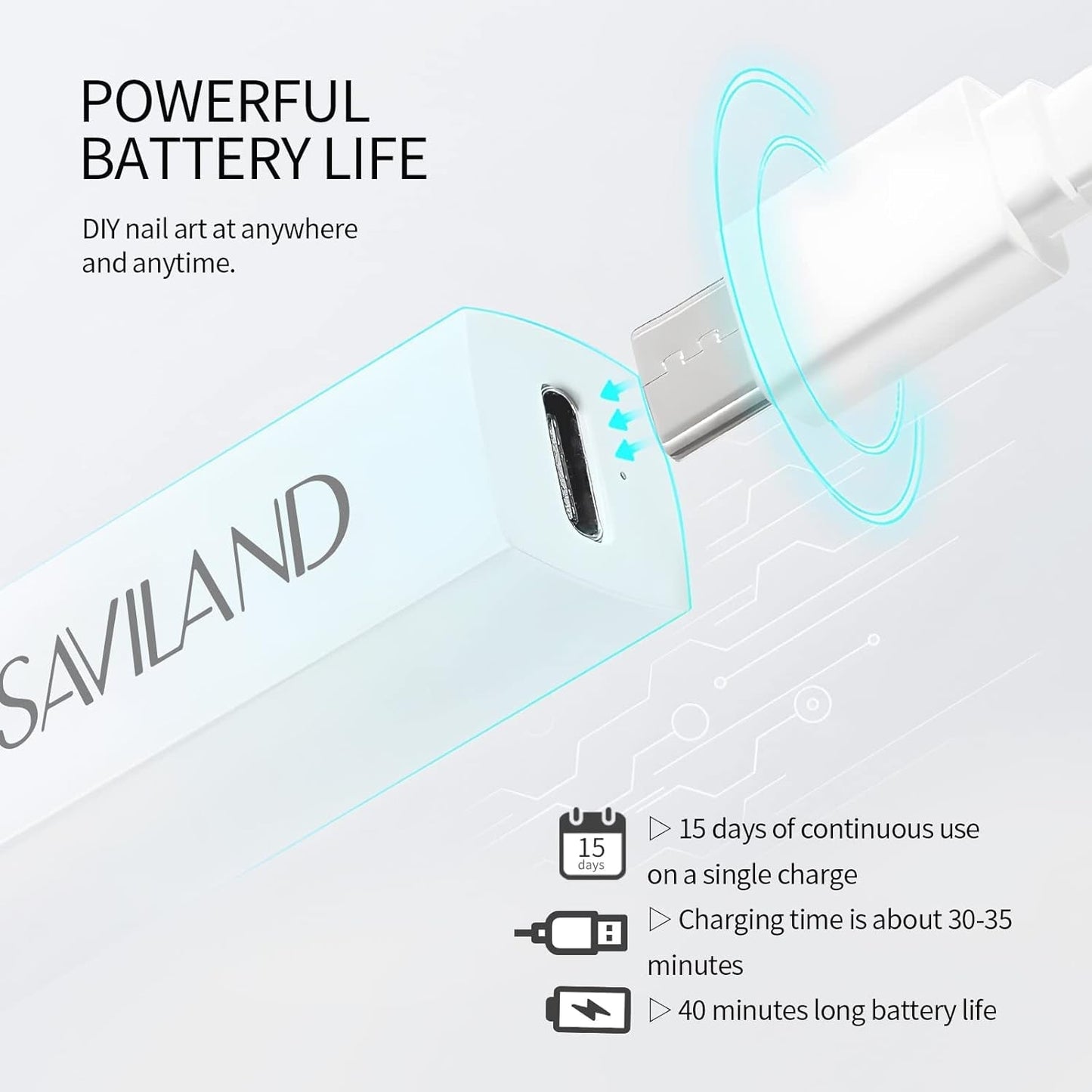 Saviland U V Lampe Für Gelnägel: Mini U V Lampe Für NägelSchützen Sie Die Haut Wiederaufladbar Klein LED Nagellack Trocknergerät Für Nagellack Aufbaugel Nageltips Nagelkleber Geschenke Für Frauen