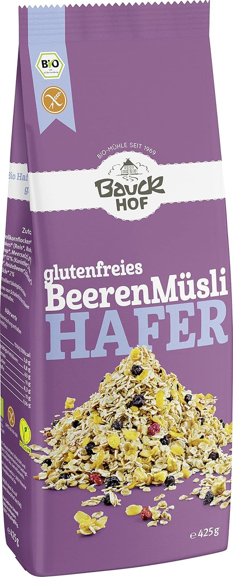 hof havre müsli med bär, glutenfri (425 g) - Bio