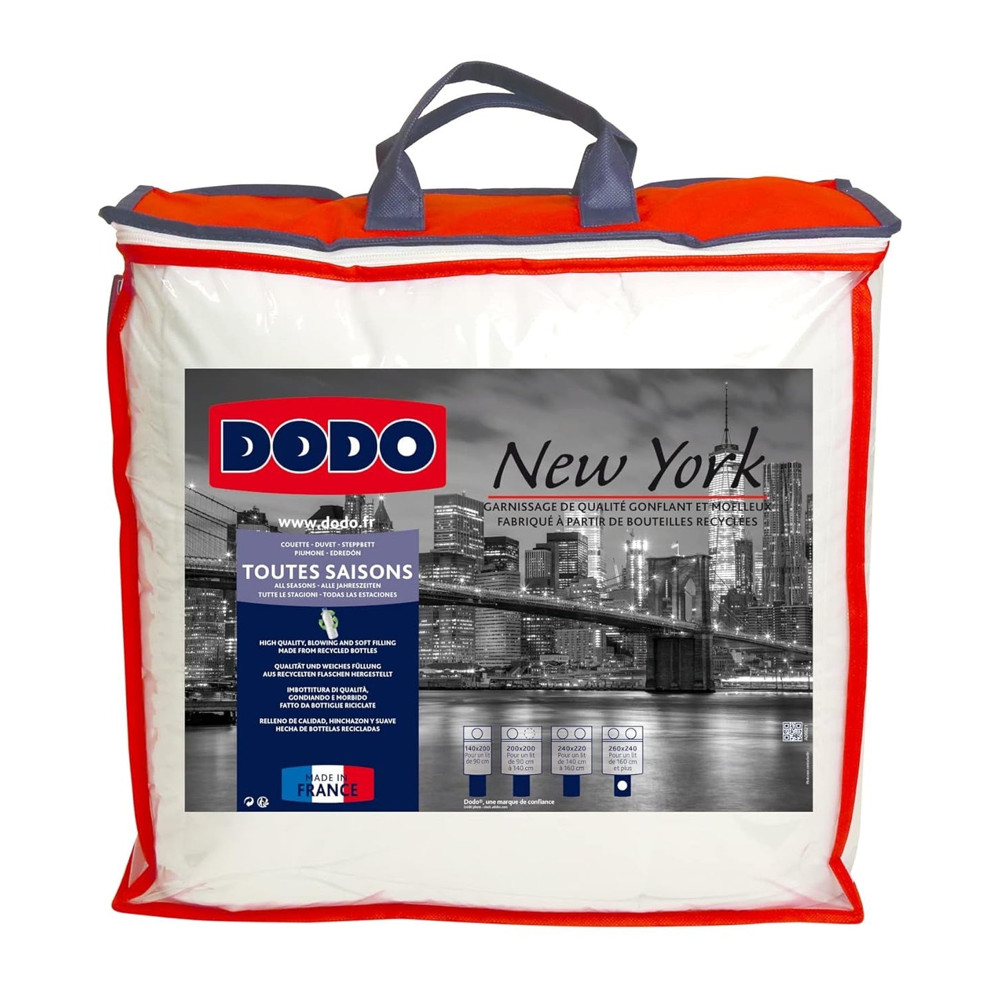 Dodo L Quilt, Tempererat, Ekologiskt, 240 X 260 L, För dubbelsäng | Täcke New York, Mjukt, Persikoskinn, Kan tvättas i 40 °C Täcken och täcken Naty Shop
