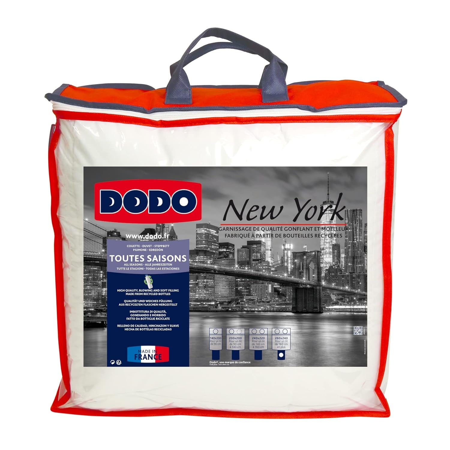 Dodo L Quilt, Tempererat, Ekologiskt, 240 X 260 L, För dubbelsäng | Täcke New York, Mjukt, Persikoskinn, Kan tvättas i 40 °C Täcken och täcken Naty Shop