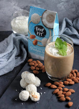 Sockerfria kokospraliner med mandel, feel FIT, utan tillsatt socker, 17% protein, 63 g