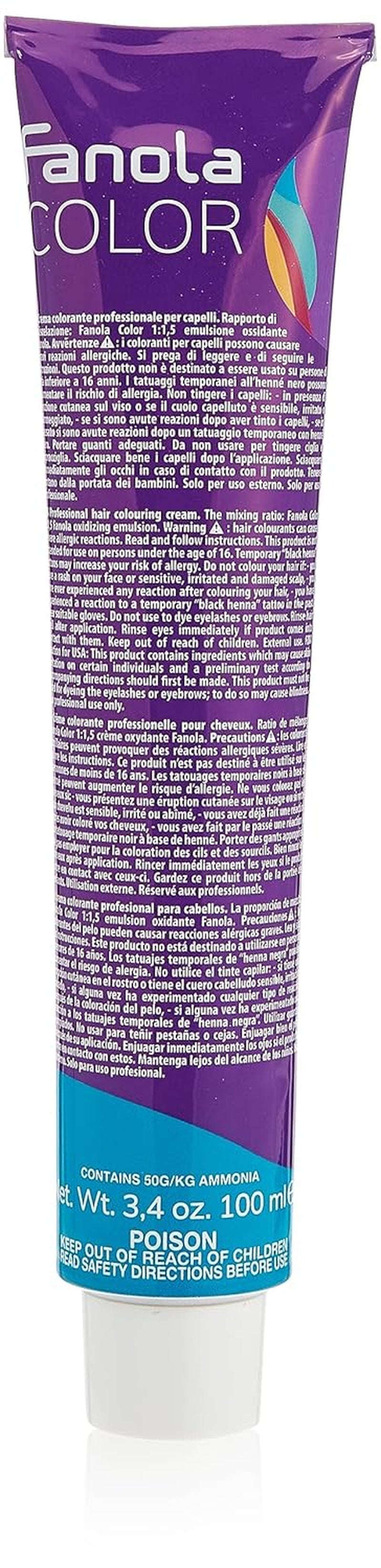 Fanola crema colore Färgkräm 7.0 Blond, 100 ml Hårfärgning Naty Shop Silver Mixton