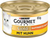 Gourmet guld raffinerad Ragout kyckling våt kattmat 12-pack (12 x 85 g)
