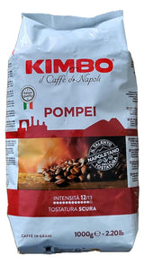 Hela Pompei-kaffebönor, intensivrostade, 1 kg påse