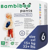 Bambiboo engångsblöjor, hudvänliga, fina bambufiber - Babyblöjtrosor - Engångsblöjöverdrag - Känsligt hudskydd - Mycket absorberande - Storlek 4 (Maxi), 16 stycken