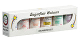 Sugarflair Max Concentrated matfärgningsset/6, matfärgspasta Max Concentrate, EXTRA blå, röd, orange, gul, grön, lila - 6x25g