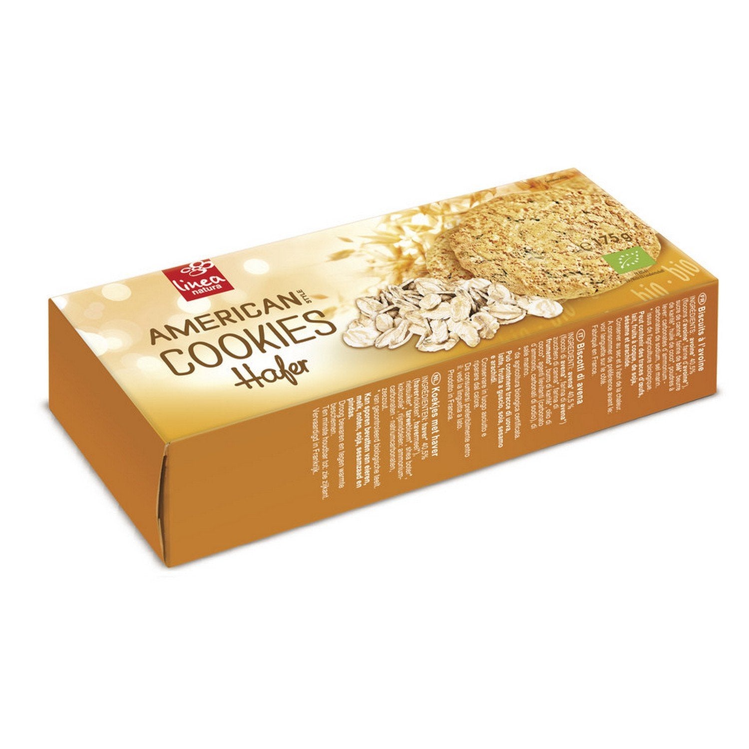 Ekologiska havrekakor, amerikanska havrekakor, ekologiska havrekakor, 175 g
