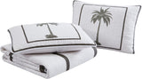 Tommy Bahama Palm Island Collection | Täcke - 100 % bomull, vändbar, mjuk och andas, förtvättad för extra mjukhet, king size-säng, grå täcken och täcken Naty Shop