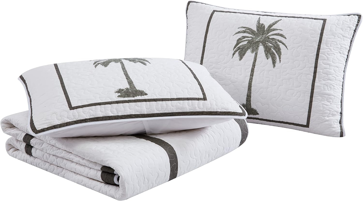 Tommy Bahama Palm Island Collection | Täcke - 100 % bomull, vändbar, mjuk och andas, förtvättad för extra mjukhet, king size-säng, grå täcken och täcken Naty Shop