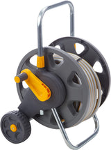 HOZELOCK - Slangupprullare Plus 50 M (Ø 12,5 mm) monterad: Max kapacitet 60 m, stabil och robust för allmänt bruk, monterad med 50 m slang, 1 sprutmunstycke + kopplingar [2435R0000]