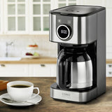 CASO Selection C 10 Thermo Design kaffebryggare – Rostfritt stålhölje, 1,2 l isotermisk karaff (10 koppar), touchkontroller och timer, Aroma PLUS-funktion, permanent filter, anti-droppfilter