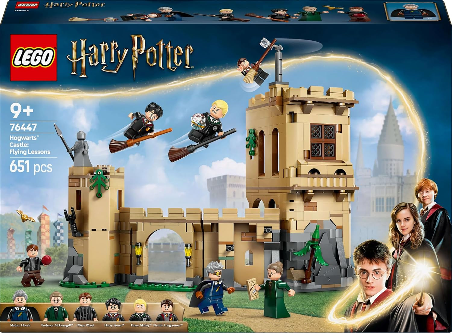 Hogwarts Castle LEGO Harry Potter: Flyglektioner Äventyrslekset med 6 samlarbara minifigurer inklusive Draco Malfoy och professor McGonagall Rollspelsset för pojkar och flickor 9 år gamla 76447 Byggset Besuche den LEGO-Store