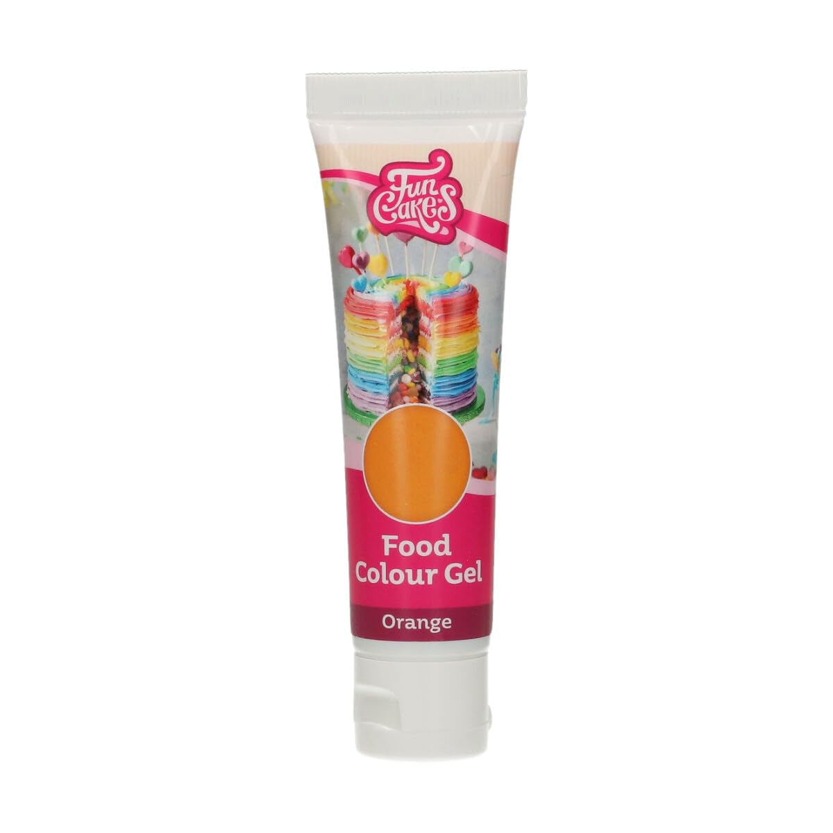 Funcakes Gel Food Coloring Orange: Högkoncentrerad karamellfärg för deg, grädde, fondant och marsipan. Enkel dosering. En droppe för att skapa livfulla färger. Halal. 30 g.