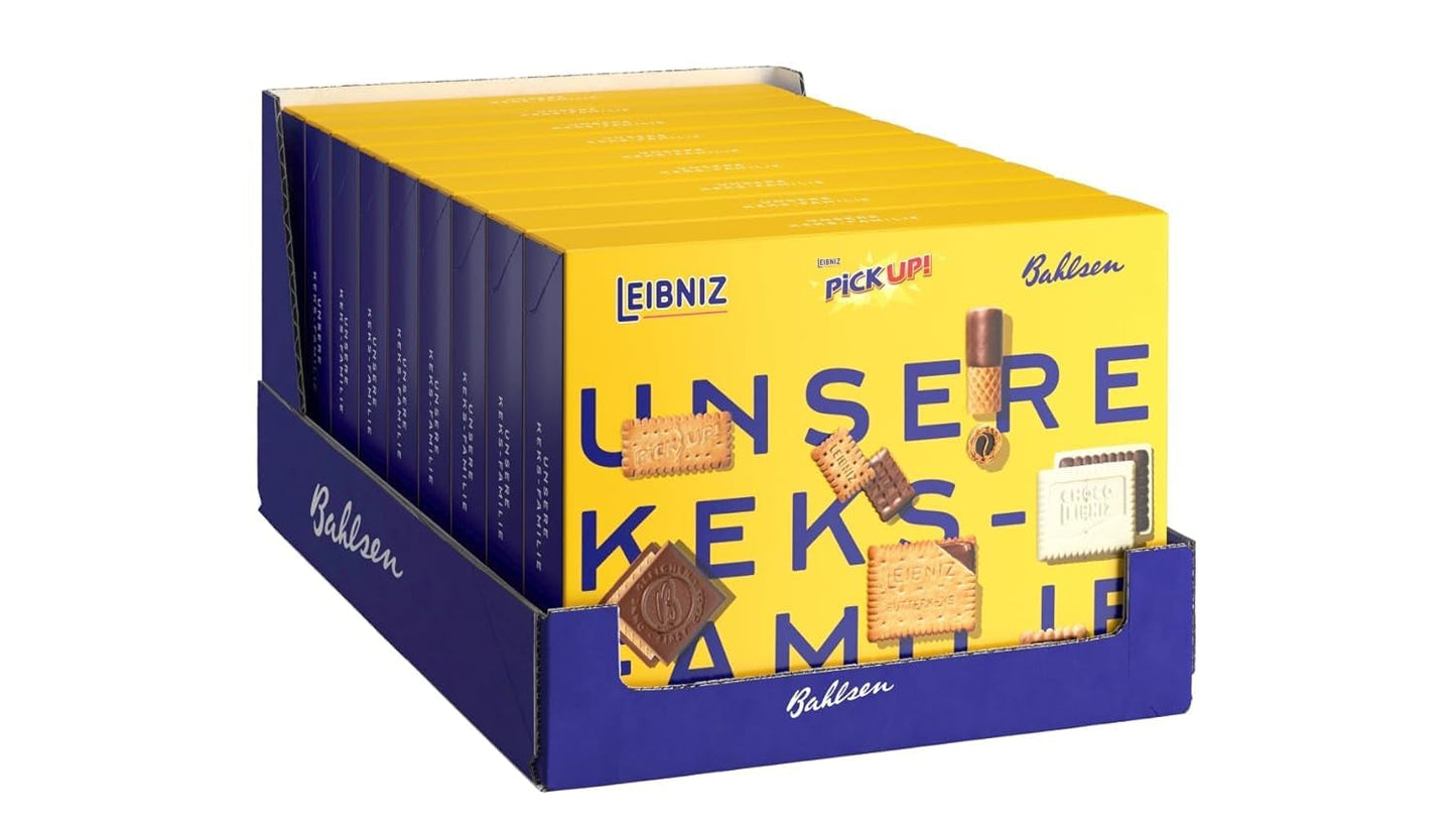 Bahlsen Vår kexfamilj, 9-pack, kexblandning med 7 knapriga varianter av chokladbiskvier (9 x 280 g)