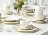 vivo - Villeroy & Boch Group - Basic White 30-delars servisset, diskmaskin och mikrovågsugn, Vitt servisset, Kaffeservis, Keramik, Tallrikar, Koppar, Premiumporslin
