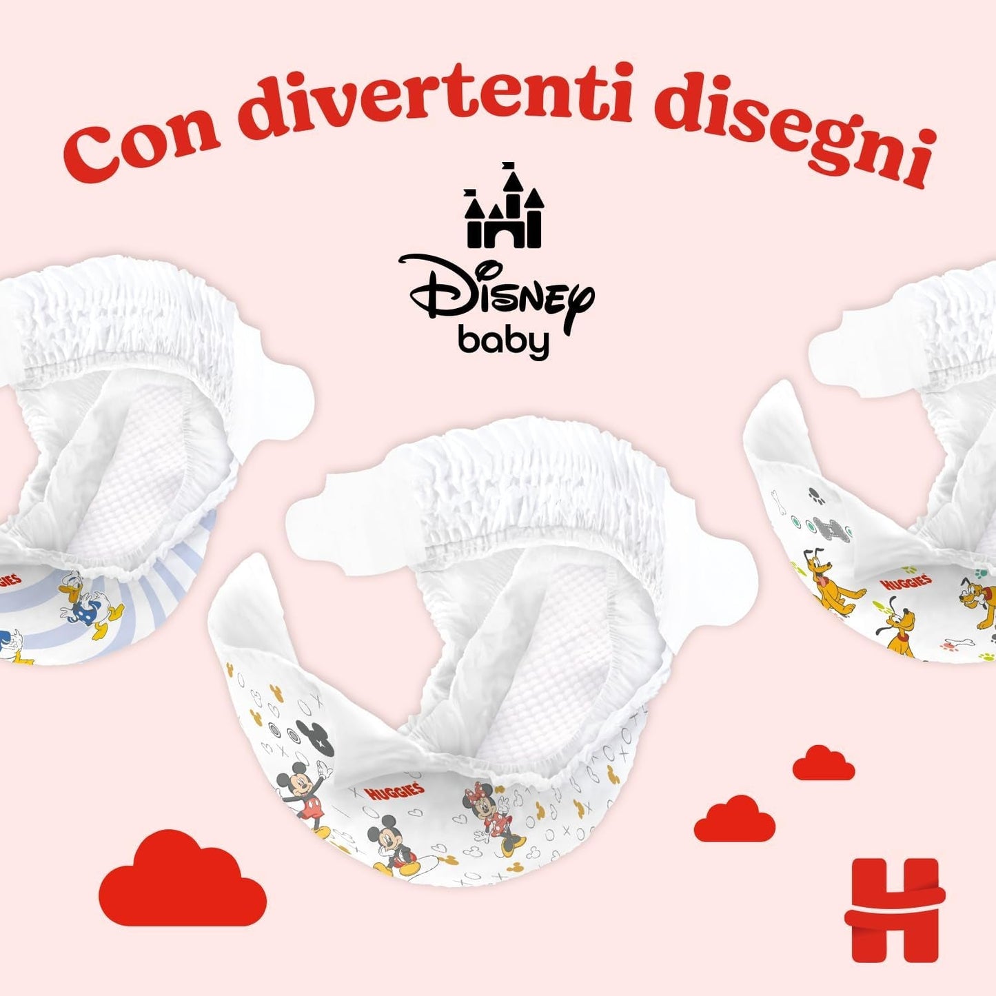 Huggies Ultra Comfort/Little Movers blöjor, storlek 3 (4-9 kg), Disney Design, Absorberande, Fullständigt skydd, 126 Count