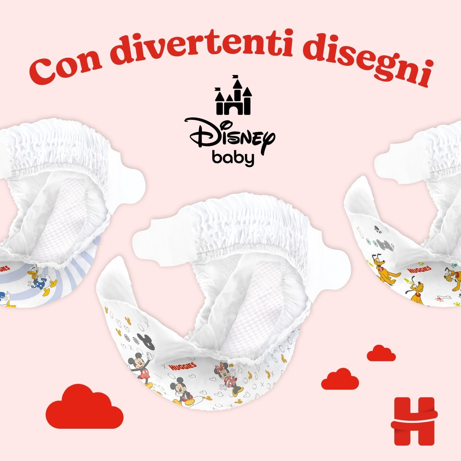 Huggies Ultra Comfort/Little Movers blöjor, storlek 3 (4-9 kg), Disney Design, Absorberande, Fullständigt skydd, 126 Count