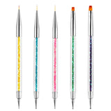 Nagel Pinsel 5 Stück Nagel Art Fineliner Pinsel, Nagel Pinsel Set Pinsel Für Nagellack Nagelborste Nagellack Pinsel Art Pen Für DIY Nagel Art Design. (Paint-1)