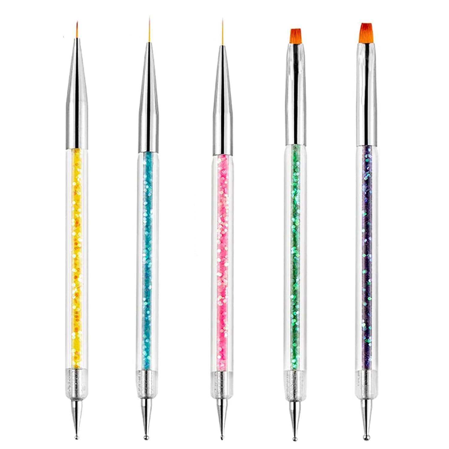 Nagel Pinsel 5 Stück Nagel Art Fineliner Pinsel, Nagel Pinsel Set Pinsel Für Nagellack Nagelborste Nagellack Pinsel Art Pen Für DIY Nagel Art Design. (Paint-1)