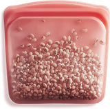 Stasher Bag Återanvändbar Premium Silikon Matpåse Smörgåspåse Klar Slitstark Ugn Diskmaskin Frys Säker Miljövänlig Lunchpåse Läcksäker 828ml Matförvaringslådor Naty Shop Röd