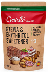 Stevia + Erythritol 1:3 Sötningsmedel, 1G = 3G Socker, 850 gram Sötningsmedel Naty Shop