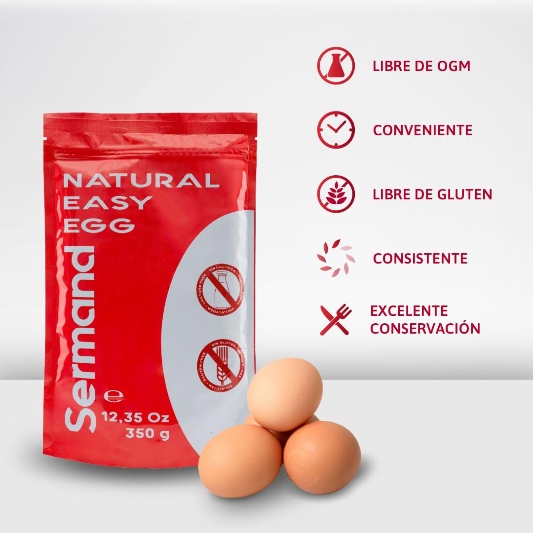Eiweißpulver für Baiser (350 g) | Pasteurisiertes Eiklar | Getrocknetes Eiweiß | Laktosfri Glutenfri | I wiederverschließbarem Zip-Beutel