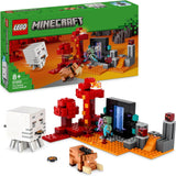 LEGO Minecraft bakhåll på Nether Portal Nether-spelleksak för barn med stridsscener och legendariska figurer inklusive spökpresent för gamer pojkar och flickor 8 år gamla 21255 Byggset Besuche den LEGO-Store Singel