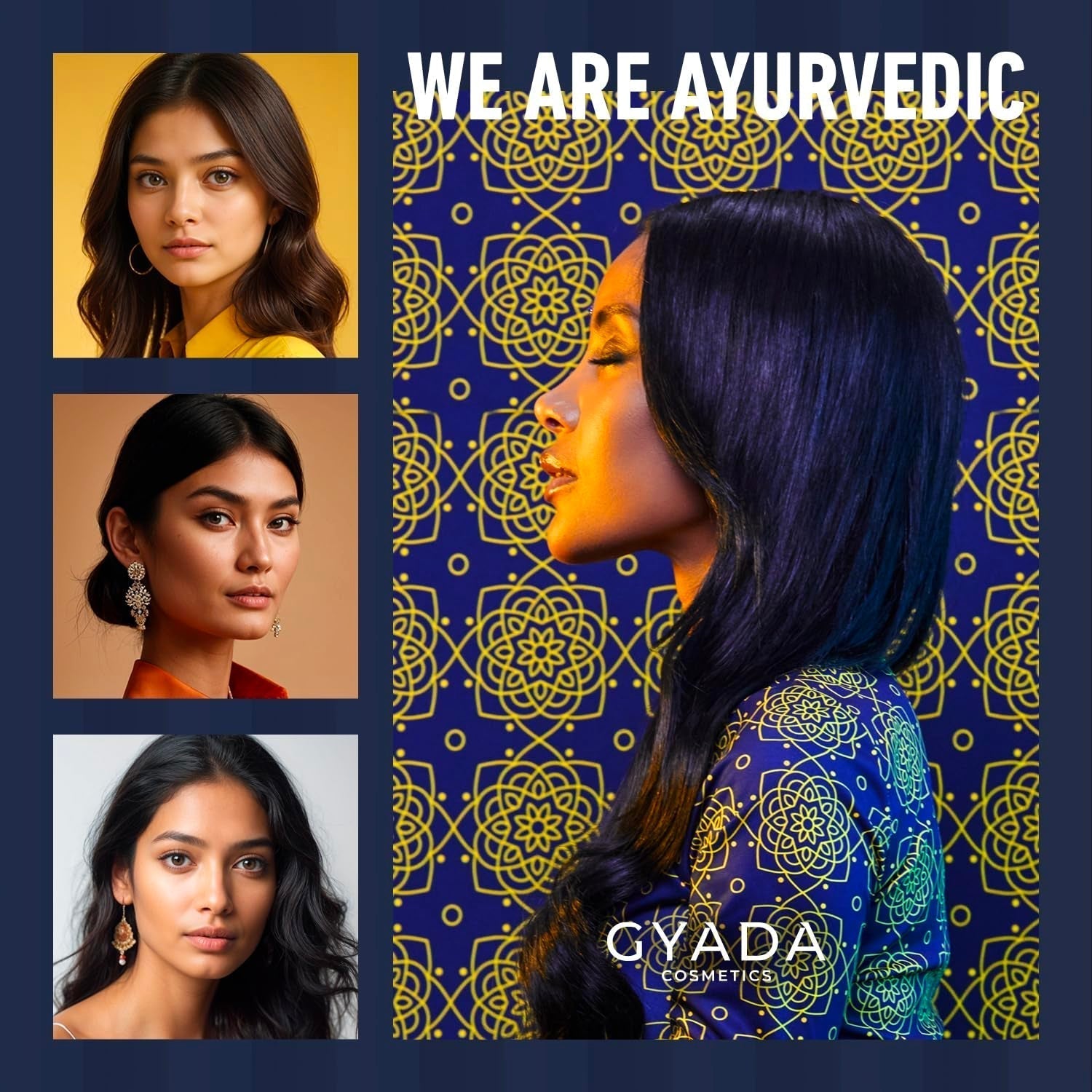 GYADA COSMETICS, hyalurvedisk stärkande ayurvedisk kompress, professionell behandling för fint och svagt hår, antifrizz med methi, maca, neutral henna, 200 ml Naty Shop hårmask