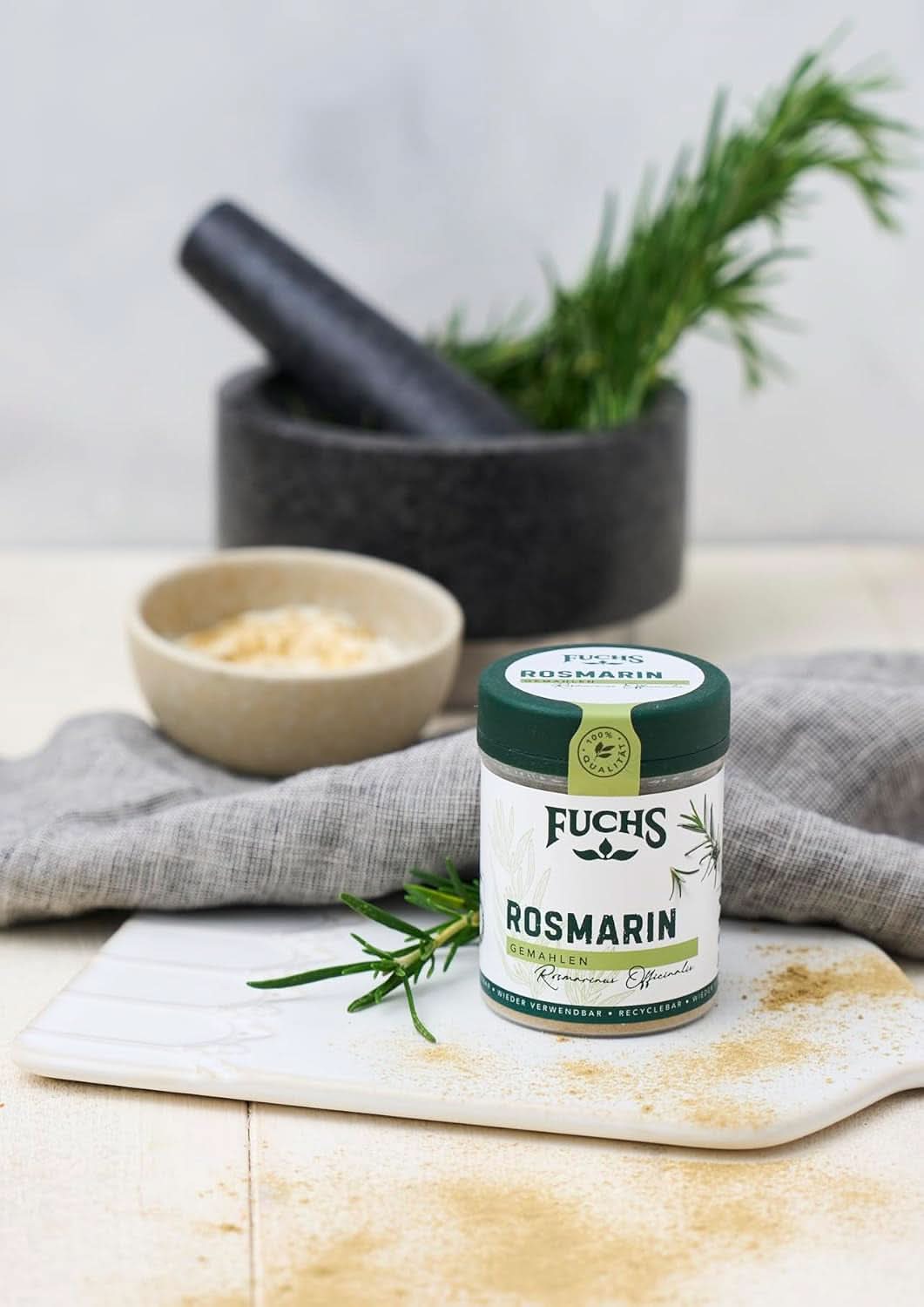 Fuchs - Mald rosmarin - För att smaksätta fisk, kött och grönsaker, 30 gram Condimente Naty Shop