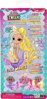 L.O.L. Överraskning! Tweens - Mermaid Lola Waves - modedocka med färgskiftande svans, rörlig fena och vackra tillbehör - leksak för barn och samlare från 4 år Naty Shop Dolls