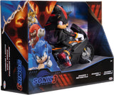 Sonic 3 The Movie Shadow Figure, 15 Cm, rörlig, inklusive Shadow Mobile från Jakks Pacific, Acoustic, Black Actionfigurer Naty Shop