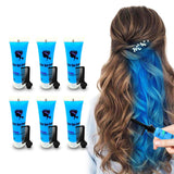 Byhoo 6PCS tillfällig hårfärg för svart hår, hårkrita, tvättbar hårfärg, presentidé för flickor, födelsedagspresent för tonåringar. Naty Shop 04 hårfärgning