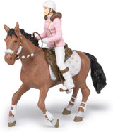 PAPO - Hästfigur - Rider Fashion Winter, passion för ridning, leksak för barn från 3 år. Naty Shop actionfigurer