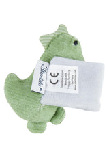 Sterntaler Dino Rexi Arm Rattle - Mjuk mjuk sladd Baby Rattle - Baby Hand Rattle med elastisk rem - Babyleksak för lek, kram och skallra, Stone Green Baby Toys Naty Shop